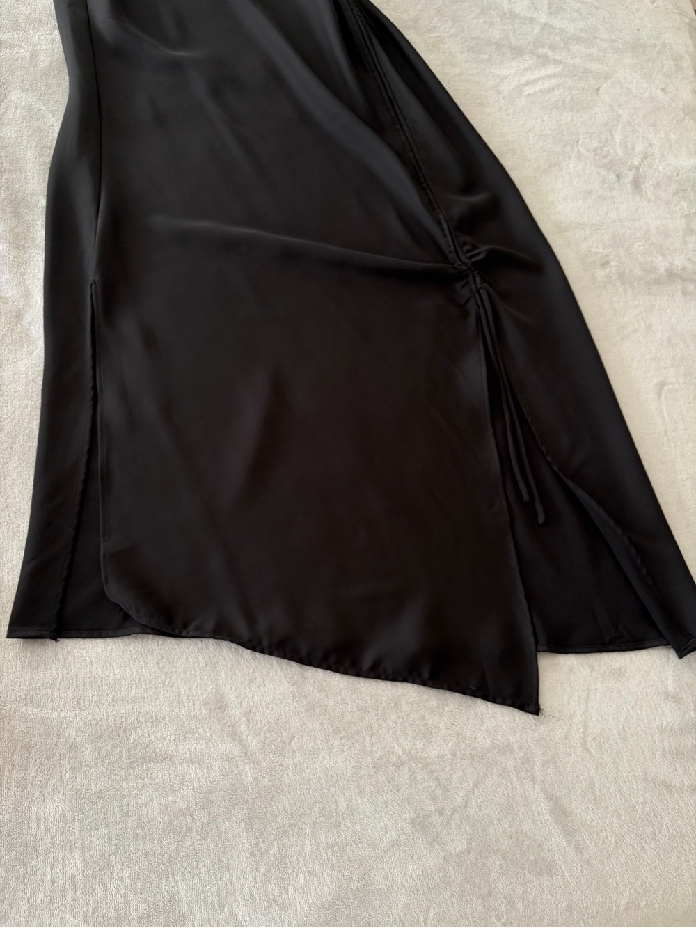 Zara Black Slip Maxi Dress with Cowl Neck - Picture 6 of 6